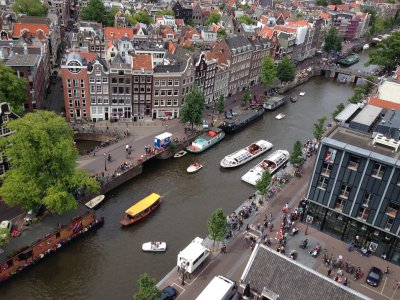 Prinsengracht and Anne Frank House (from Westertoren)