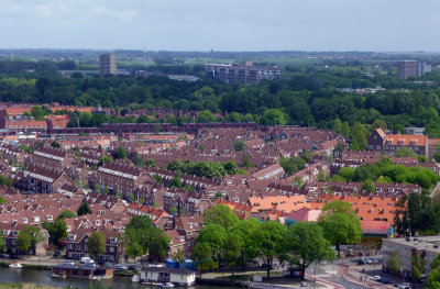 View onto V/d Pekbuurt (north) from A'DAM tower