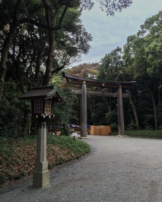 Torii gate outside Mejii Shrine