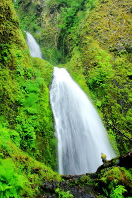 Wahkeena Falls, Benson State Recreation Area, Columbia River Gorge National Scenic Area, Oregon