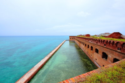 Tower Bastion and moat, Dry Tortugas National Park, Florida