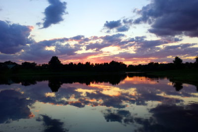 Sunset, Chicago Botanic Gardens