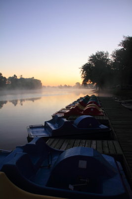 Boats dock, Sunrise, Sunset Lakes Resort, Joslin, IL