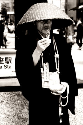 Prayers in Ginza, Tokyo, Japan