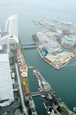 Yokohama Grand Inter-Continental Hotel, Queen's Tower A, Minatomirai, Yokohama, view from Landmark Tower, Japan