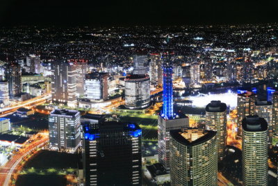 Yokohama, view from Landmark Tower, Japan, photo of a photo