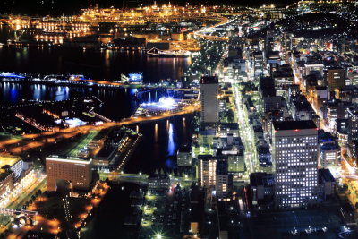 Yokohama, view from Landmark Tower, Japan, photo of a photo