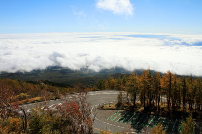 View from Mt. Fuji, above the clouds, Fujinomiya 5th Station, Fuji-Hakone-Izu National Park, Japan