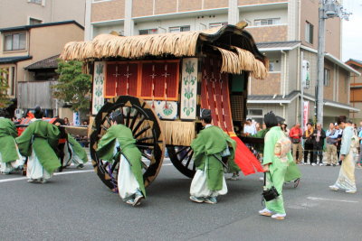Ox-cart, Toyotomi family (1568 - 1600), Azuchi Momoyama Period, Jidai Matsuri Festival, Kyoto, Japan