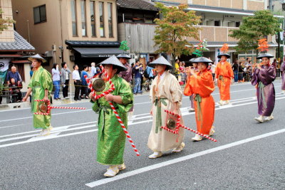 Daily life customs in Muromochi Shogunate (1338 - 1573), Jidai Matsuri Festival, Kyoto, Japan