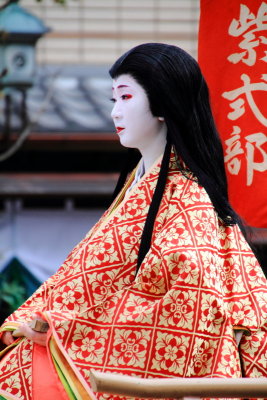 Sei-Shonagon wearing a Juni-hitoe, Ladies from the Heian Period (794-1185), Jidai Matsuri Festival, Kyoto, Japan
