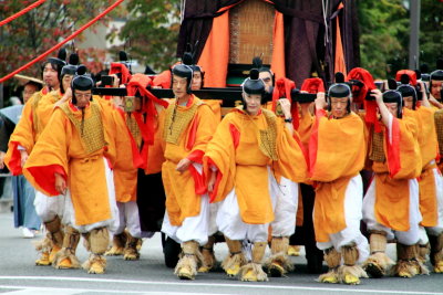 Shinko-Retsu, Palanquin carrying holy spirit of Emperor Komei, Jidai Matsuri Festival, Kyoto, Japan