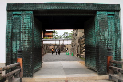 Bridge and gate, Nijo Castle, Kyoto, Japan