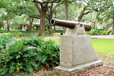 Cannon guarding the beginning of Ogeechee road