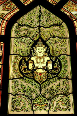 Stained Glass, Wat Benchamabophit Dusitvanaram, Marble Temple, Dusit district