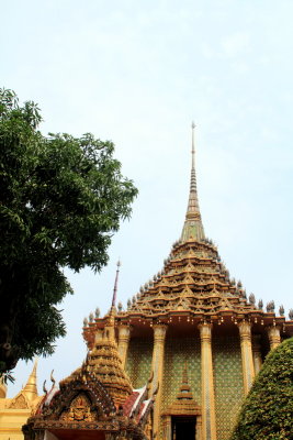 Wat Phra Kaew Temple Spire, Phra Mondop, the library, Thai style, Grand Palace