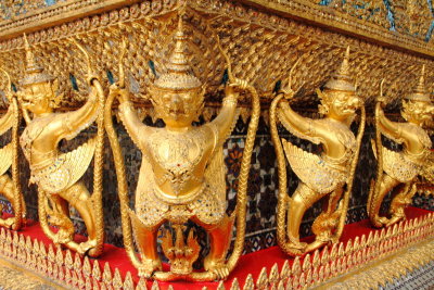 Garudas, External decorations of the Ubosoth, the main building of Wat Phra Kaew, Grand Palace