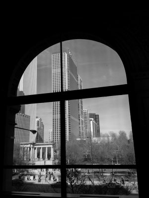 Chicago Cultural Center, Chicago, Illinois, Black and White