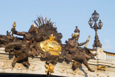 Nymphs of the Seine relief, Pont Alexandre lll, Paris, France