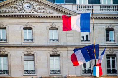 French flag, Paris, France