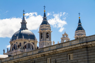 Cathedral of the Almudena spires, Madrid, Spain