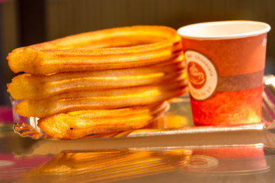 Churros with hot chocolate, Madrid, Spain