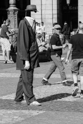 Invisble Man, Plaza Mayor, Madrid, Spain