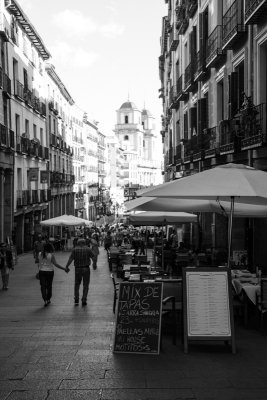 Streets around Plaza Mayor, Madrid, Spain