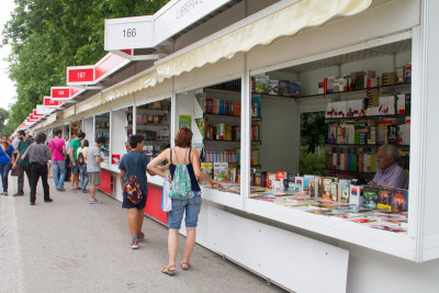Book fair, Retiro park, Madrid, Spain