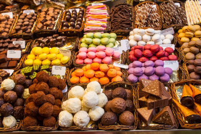 Chocolates, Mercat de Sant Josep O la Bouqueria, Barcelona, Spain