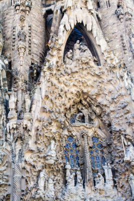 Nativity facade, Sagrada Familia, Antoni Gaudi, Barcelona, Spain