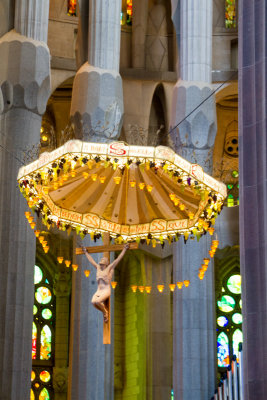 Inside the Nave, Sagrada Familia, Antoni Gaudi, Barcelona, Spain