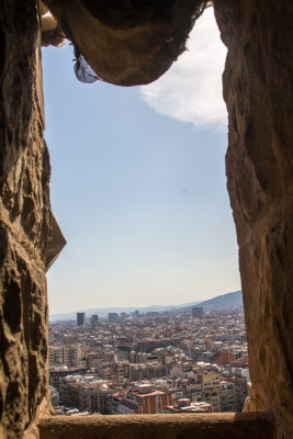 View of Barcelona, Spain from Sagrada Familia