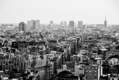 View of Barcelona, Spain from Sagrada Familia