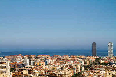 View of Barcelona, Spain from Sagrada Familia