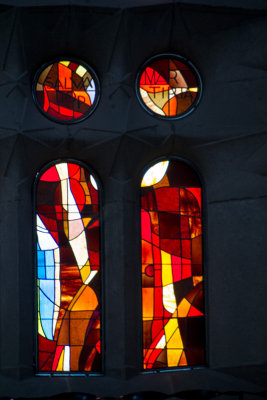 Stained glass, Barcelona, Spain