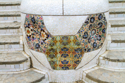 Mosaic, Park Guell, Antoni Gaudi, Barcelona, Spain