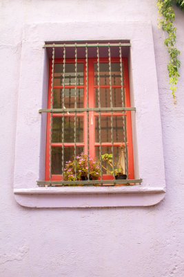 Window, Park Guell, Antoni Gaudi, Barcelona, Spain