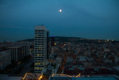 Night sky, Barcelona, Spain