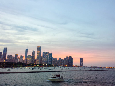 Chicago Skyline across Lake Michigan