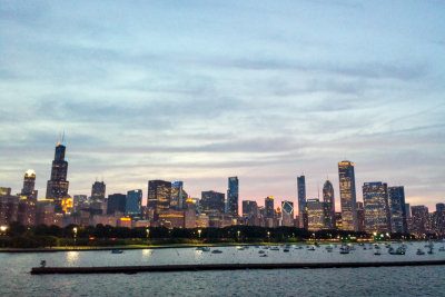 Chicago Skyline across Lake Michigan