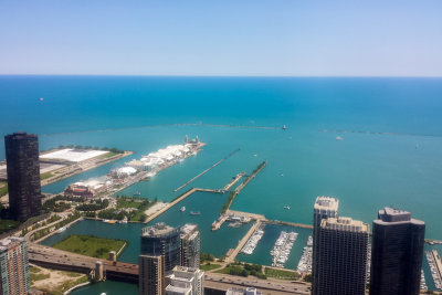 Navy Pier, Lake Michigan, Chicago view from the Aon Center