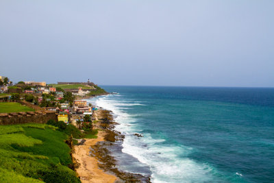 Old San Juan from San Cristobal Castle, Atlantic Ocean