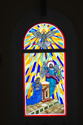 Stained glass, San Juan Bautista Cathedral, Old San Juan