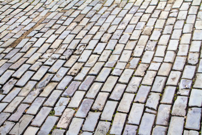 Blue cobblestone streets, Old San Juan