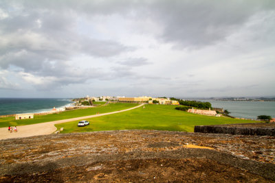 View of Old San Juan, Atlantic Ocean and San Juan Bay