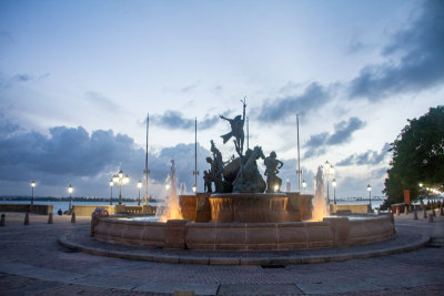 Raices Fountain, Luis Sanguino, Paseo de la Princesa, Viejo San Juan