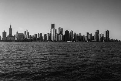 Skyline, Chicago, IL, Black and White