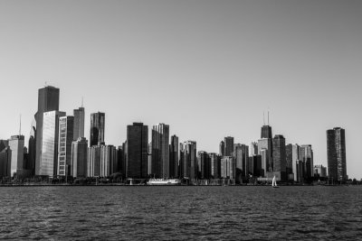 Skyline, Chicago, IL, Black and White