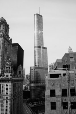 Trump Tower, Chicago, IL, Black and White